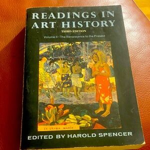 3/$15. Readings in Art History, Volumes I and II, by Harold Spencer